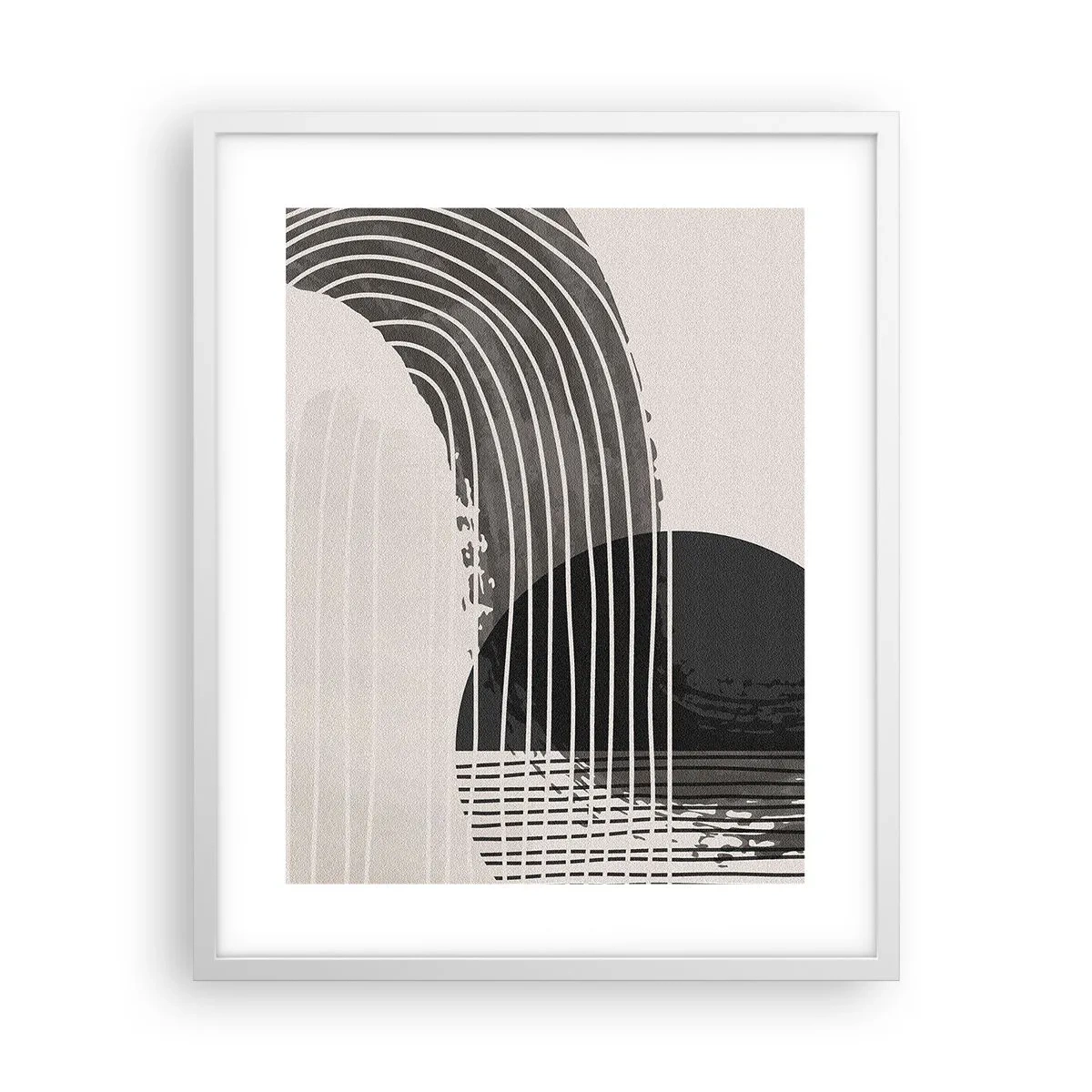 Plakat i hvid ramme - Derhen og tilbage - 40x50 cm