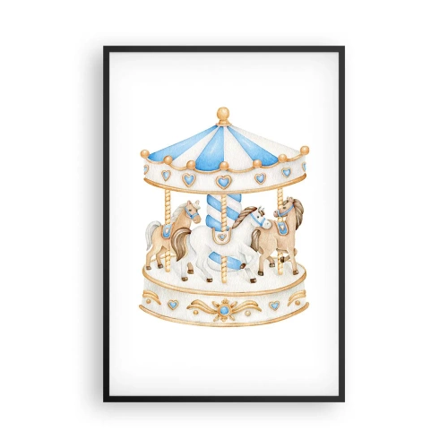 Plakat i sort ramme - Sød barndom - 61x91 cm