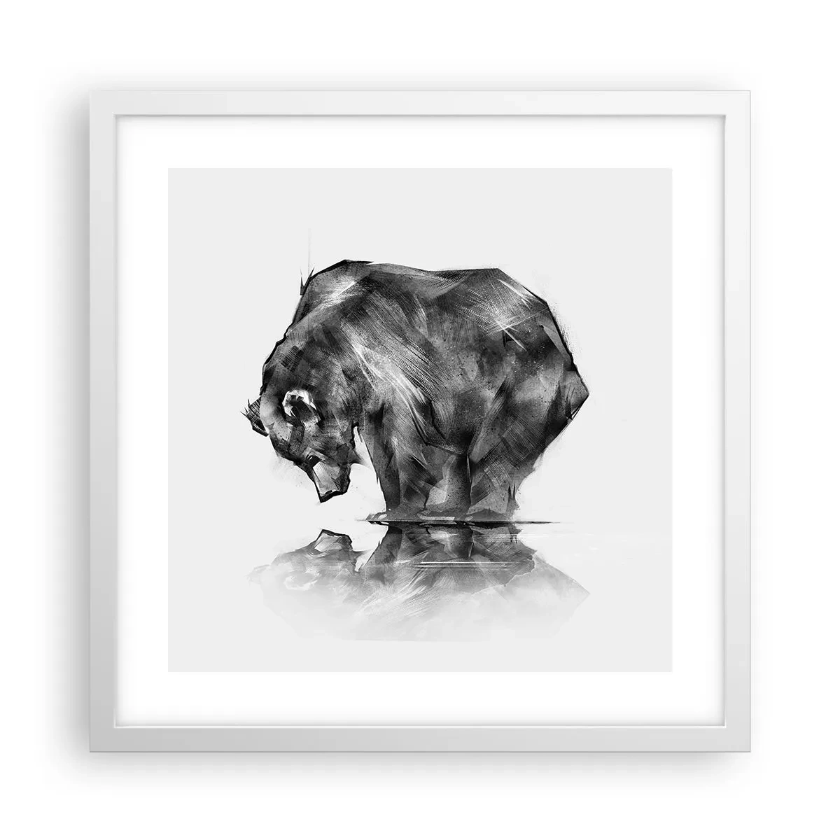 Plakat i hvid ramme - Dejligt at se nogen tæt på - 40x40 cm