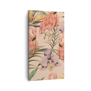 Lærredstryk - Billede på lærred - Lyserød blomstret ballet - 45x80 cm