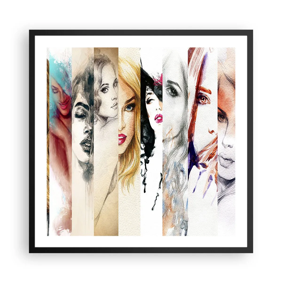 Plakat i sort ramme - Og det er altid DIG - 60x60 cm