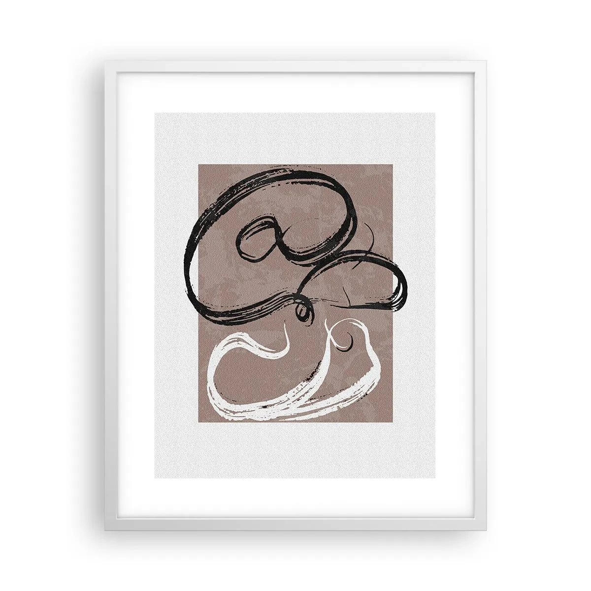 Plakat i hvid ramme - Komposition - en søgen efter fuldstændighed - 40x50 cm