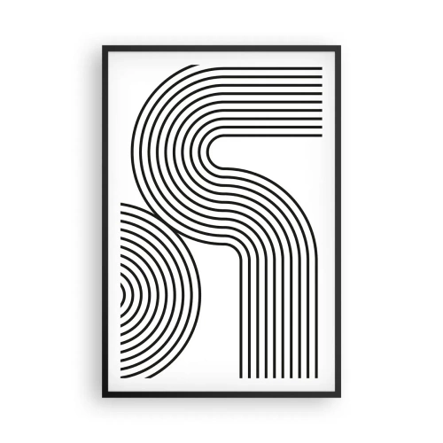 Plakat i sort ramme - På en kurve - 61x91 cm