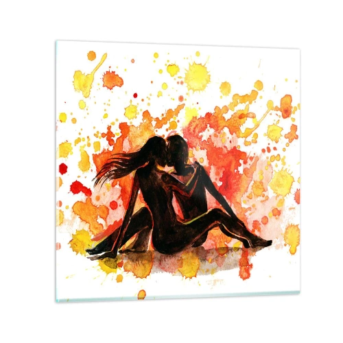 Billede på glas - Og der var lys - 70x70 cm