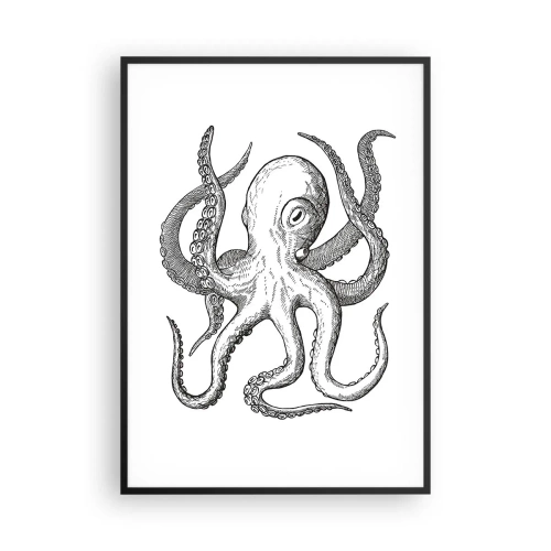 Plakat i sort ramme - Dans med bølger - 70x100 cm