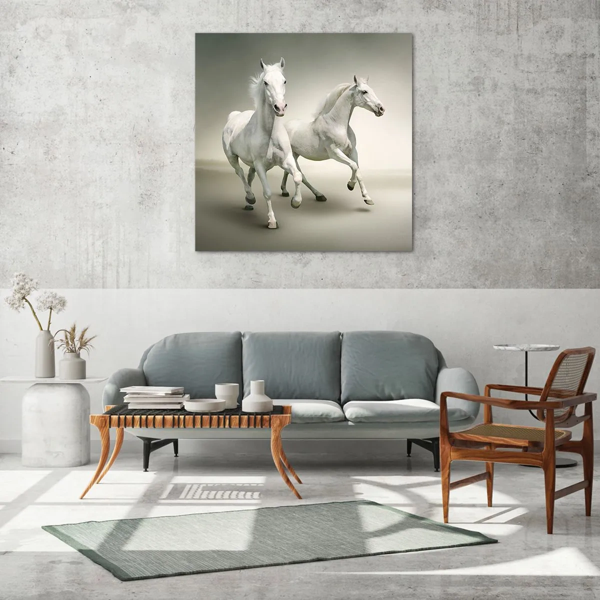 Billede på glas - White power! - 70x70 cm