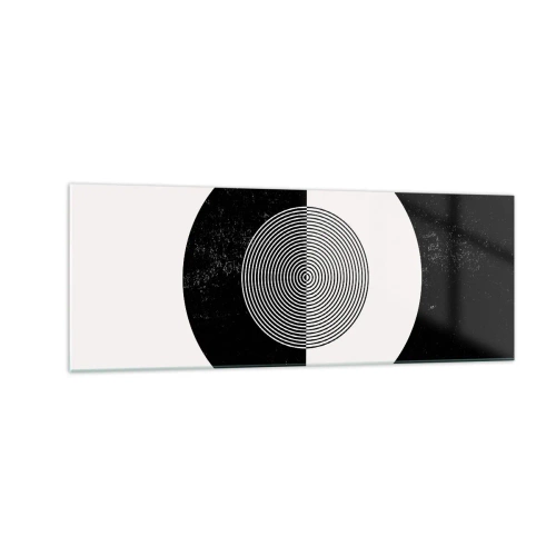 Billede på glas - Harmoni i sort og hvidt - 140x50 cm