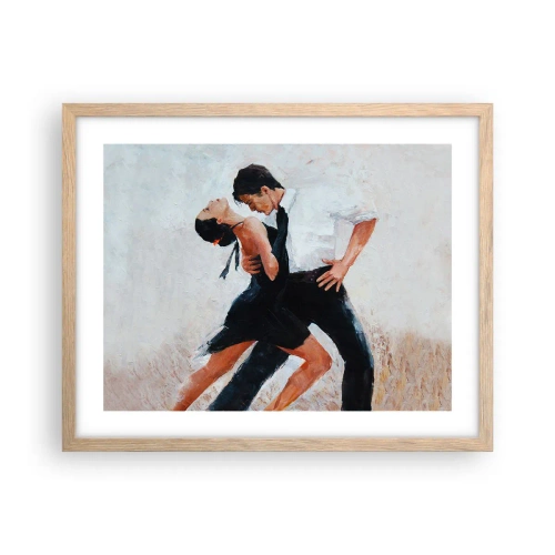 Plakat i ramme af lyst egetræ - Mine drømmes tango - 50x40 cm