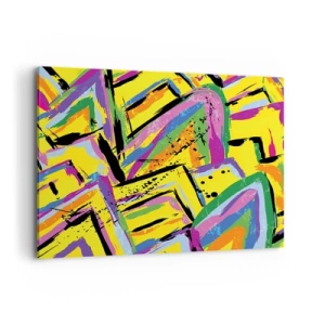 Lærredstryk - Billede på lærred - Han råber af glæde - 100x70 cm