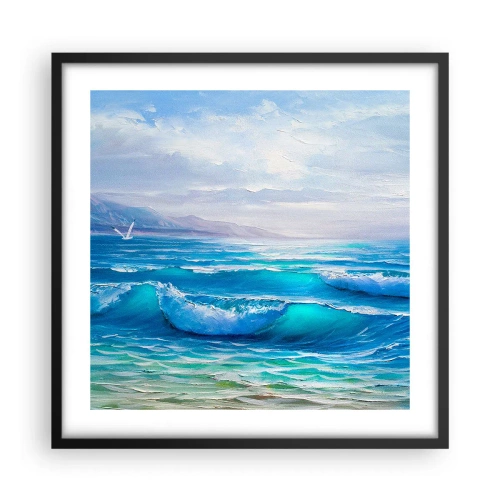 Plakat i sort ramme - Giver trøst - 50x50 cm