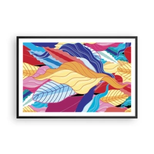 Plakat i sort ramme - Et farverigt rod - 91x61 cm