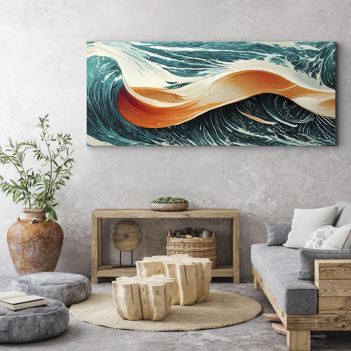 Lærredstryk - Billede på lærred - Surferens drøm - 140x50 cm