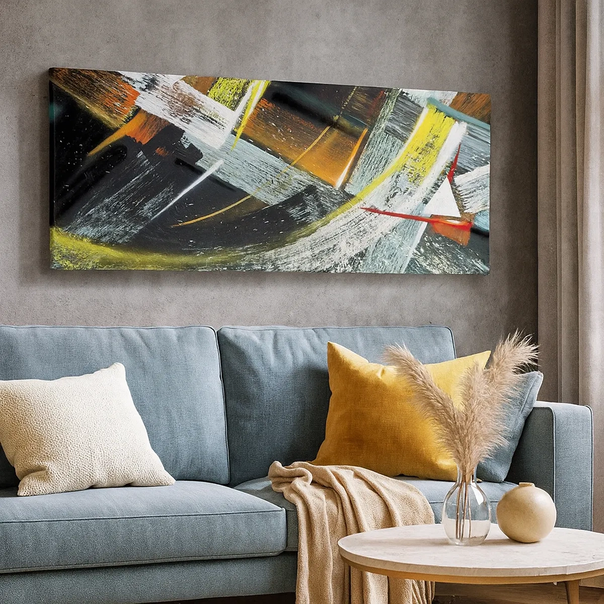 Lærredstryk - Billede på lærred - Bevægelsesenergi - 30x30 cm