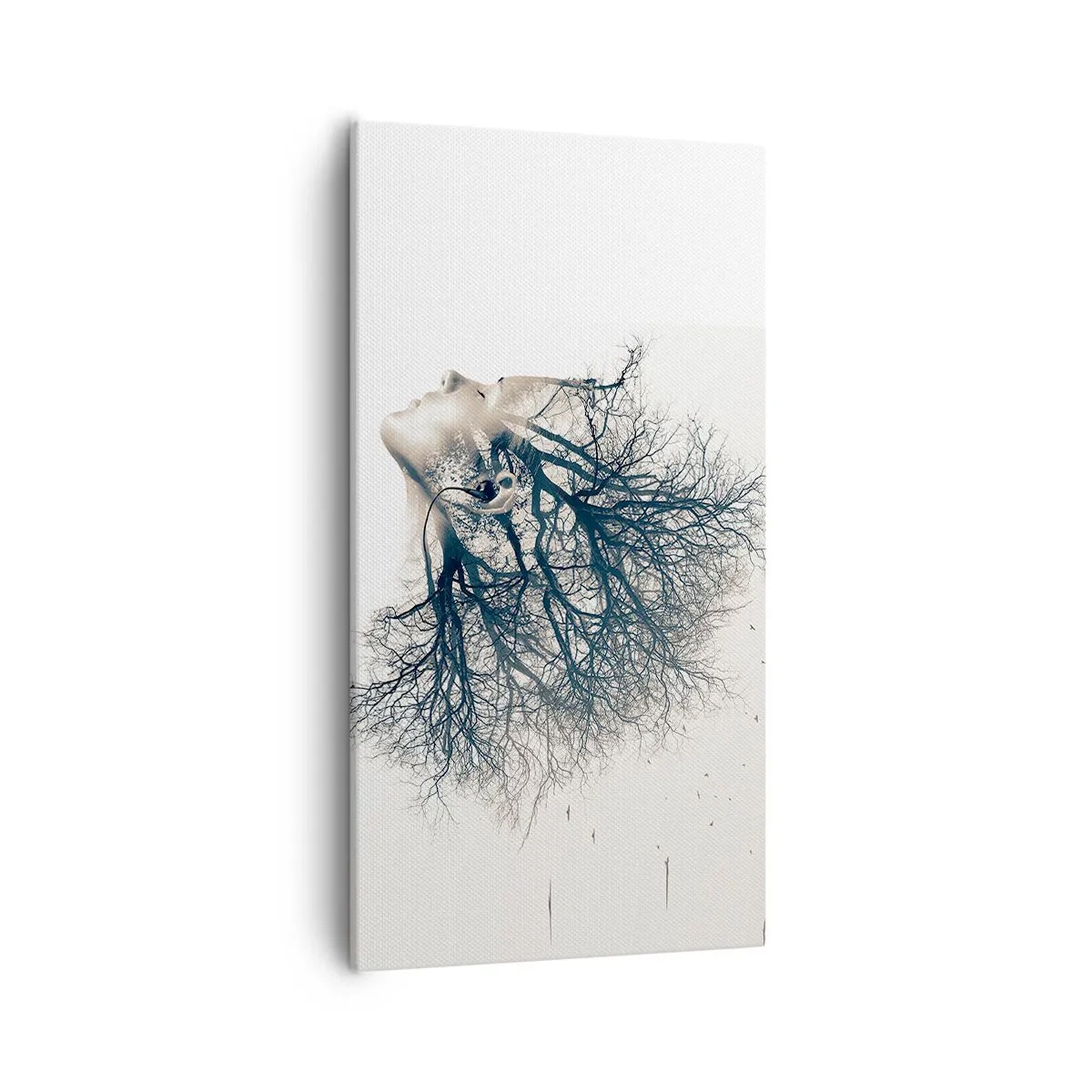 Lærredstryk - Billede på lærred - Lyttede til træets hvisken - 55x100 cm