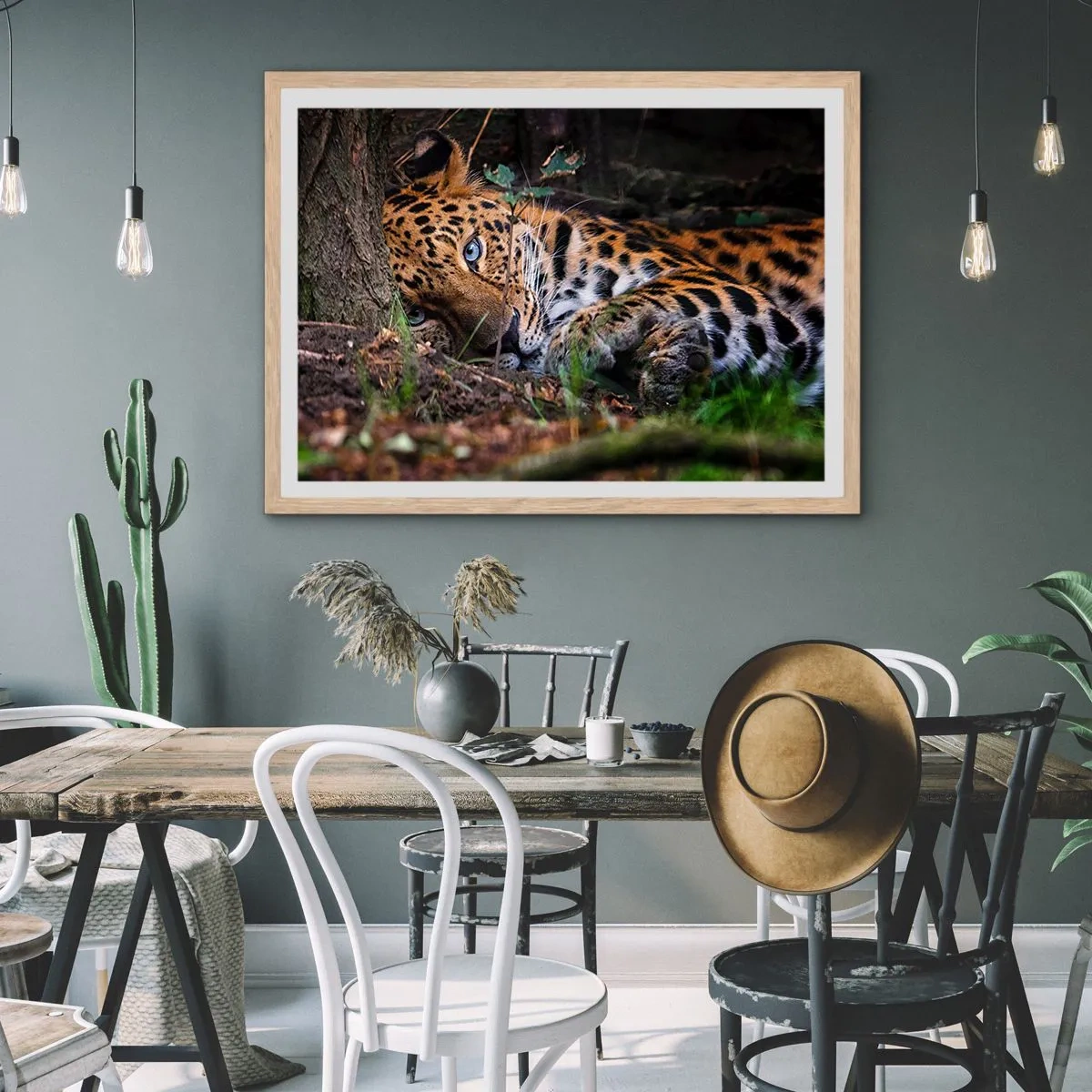 Plakat i ramme af lyst egetræ - Stol på mig - 40x30 cm