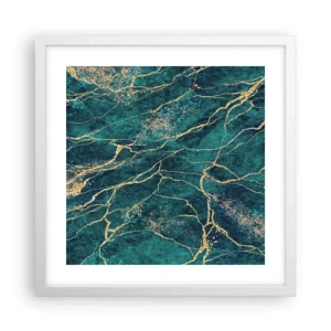 Plakat i hvid ramme - Guldåre - 40x40 cm