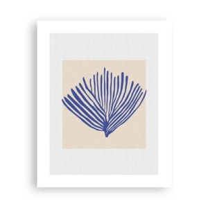 Plakat - Blå vifte - 40x50 cm