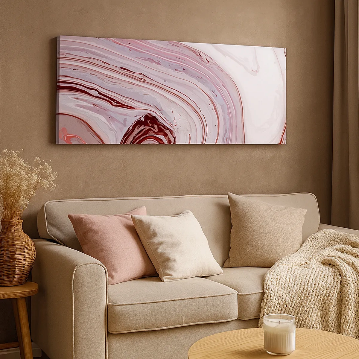 Lærredstryk - Billede på lærred - Lige frem og derefter til højre ned - 30x30 cm