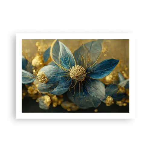 Plakat - Blomstre med guld - 70x50 cm