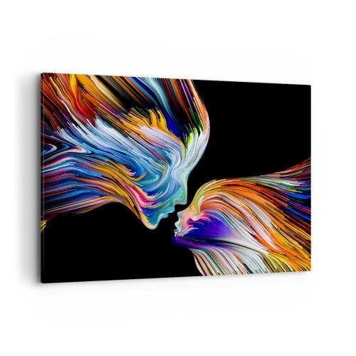 Lærredstryk - Billede på lærred - Fusion af energi og lys - 120x80 cm