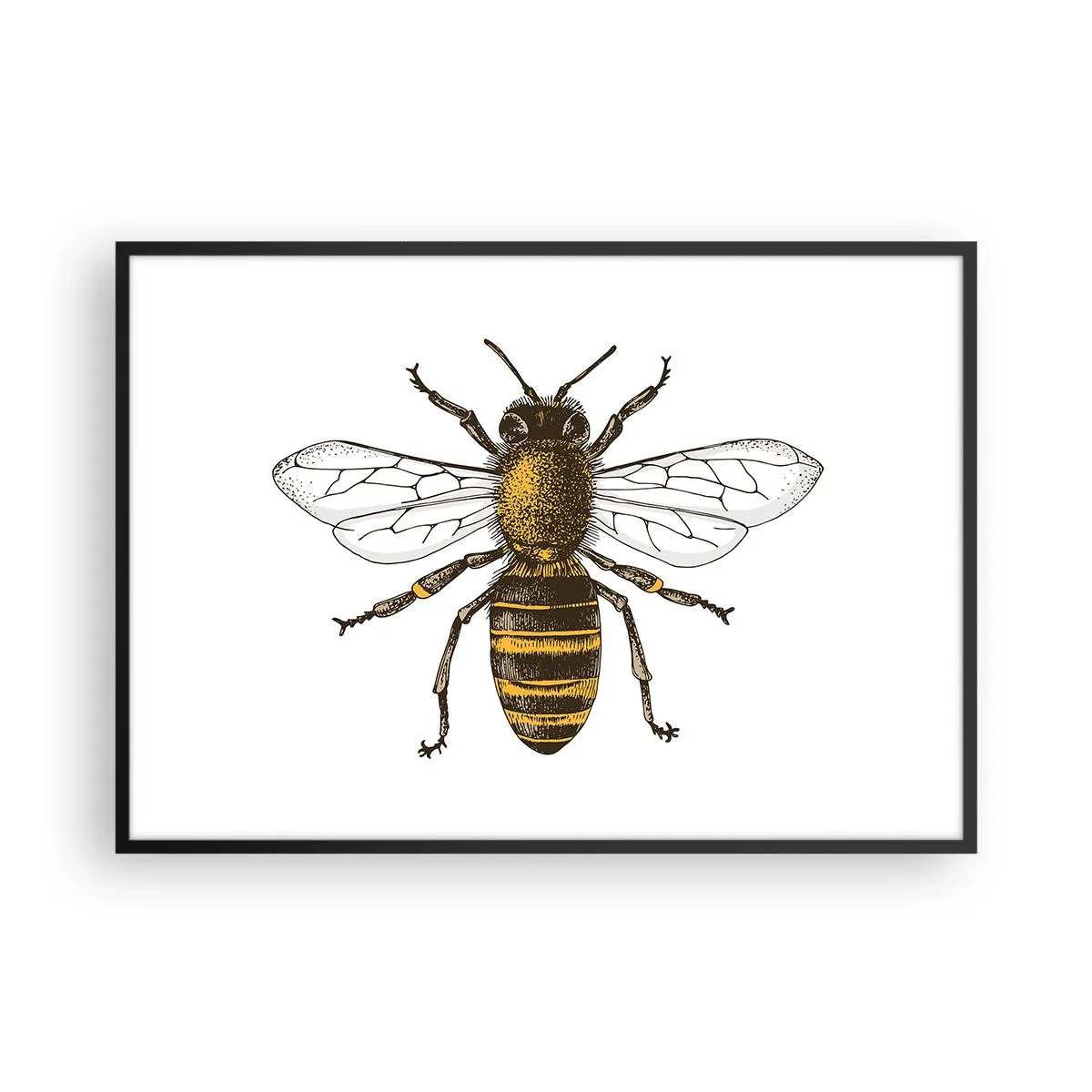 Plakat i sort ramme - Smuk og god - 100x70 cm