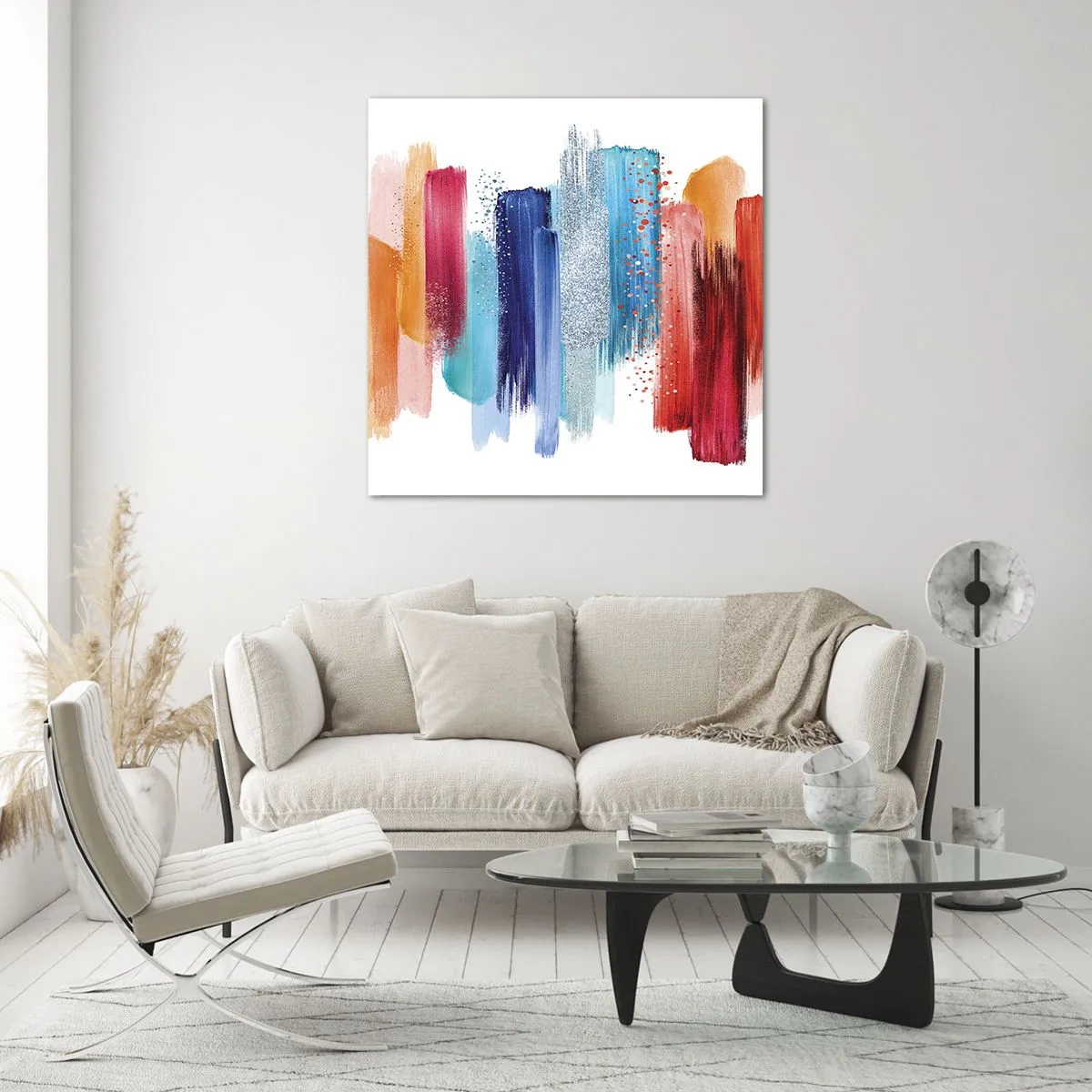 Billede på glas - Op og ned - 50x50 cm