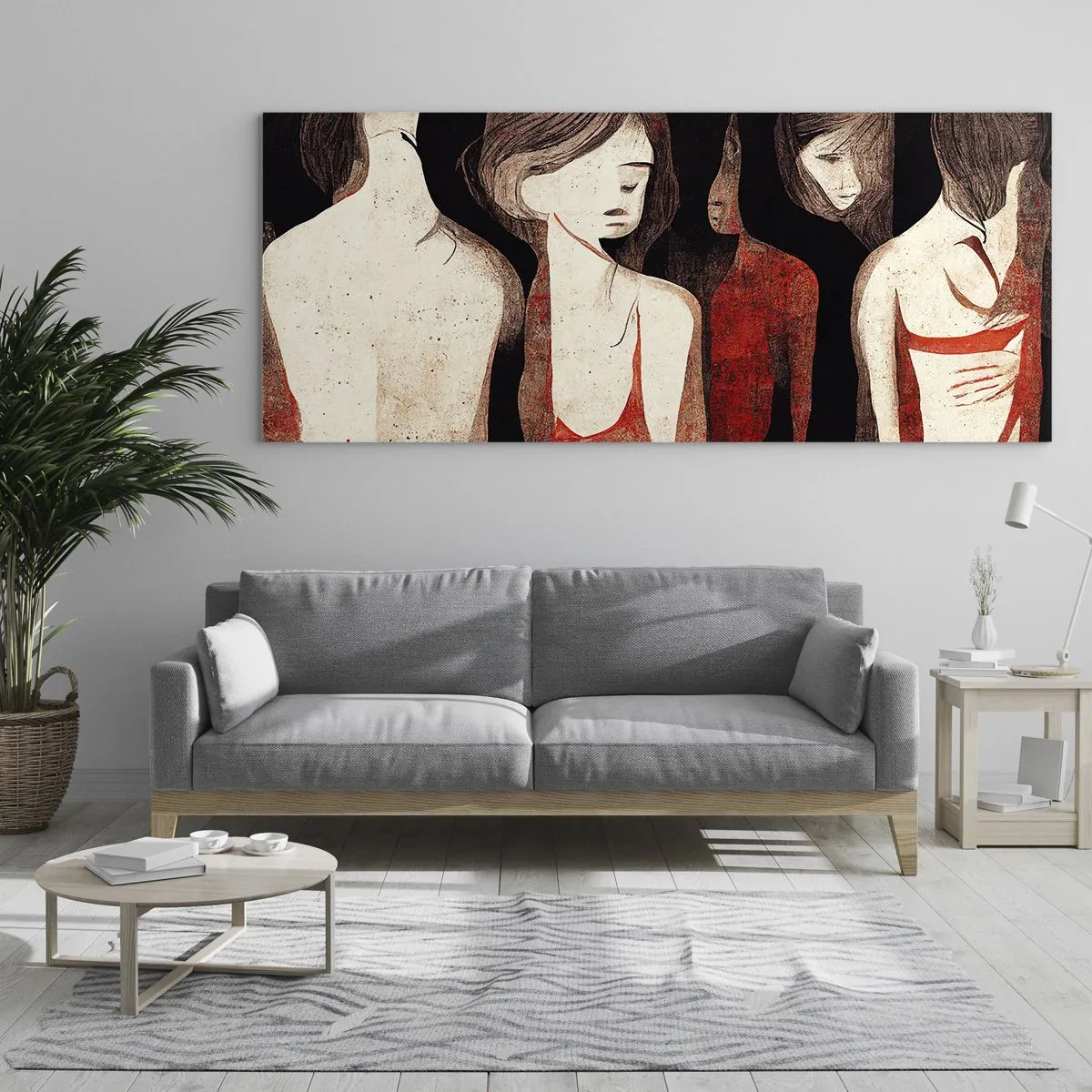 Billede på glas - Mørkets madonnaer - 100x40 cm