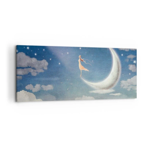Lærredstryk - Billede på lærred - Blå bejler - 120x50 cm
