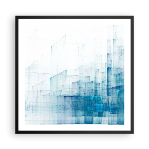 Plakat i sort ramme - Hvordan rummet blev til - 60x60 cm