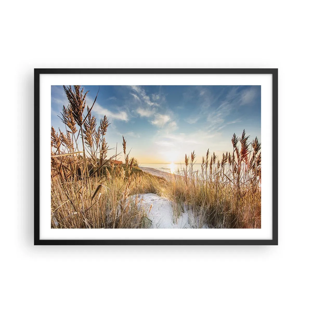 Plakat i sort ramme - Nordstrand - 70x50 cm