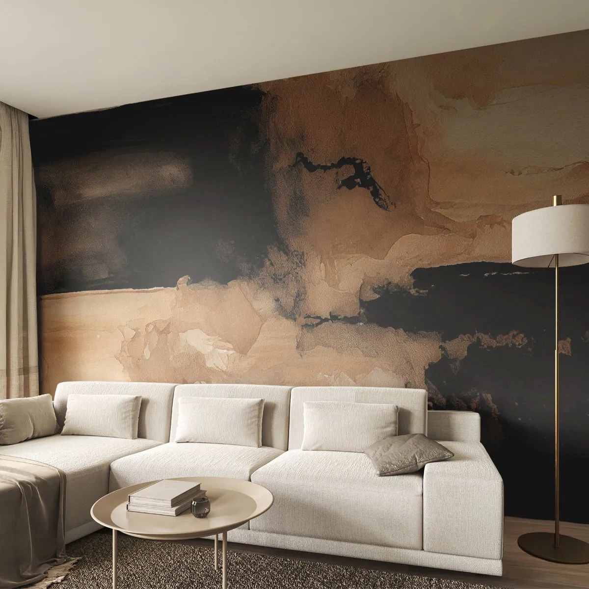 Fototapet Premium Canvas - En spændende abstraktion - Abstraktion, Røg, Minimalistisk - 400x280 cm