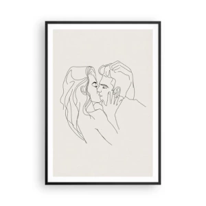 Plakat i sort ramme - Forviklet i følelser - 70x100 cm