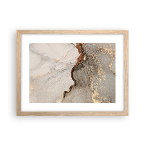 Plakat i ramme af lyst egetræ - På farvegrænsen - 40x30 cm