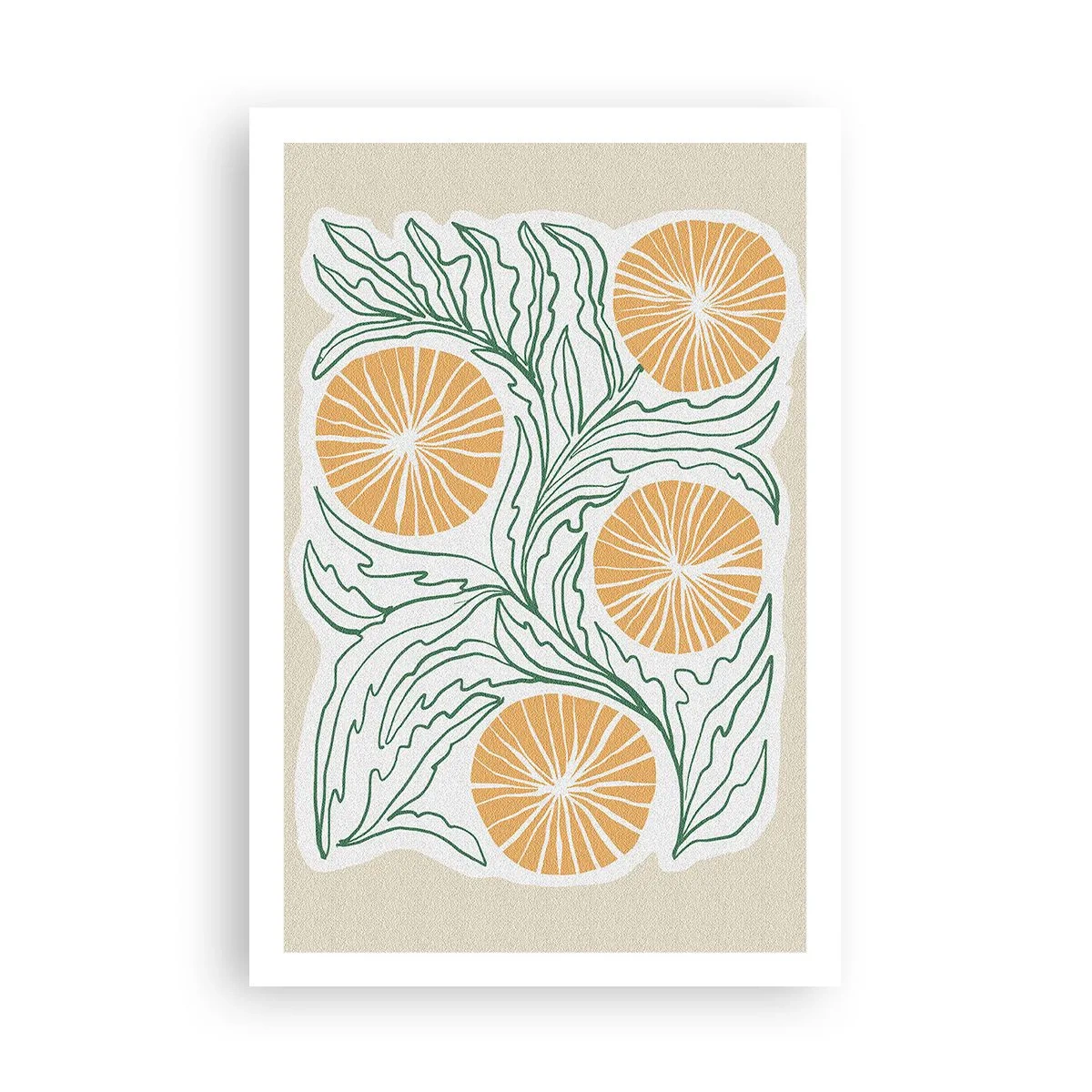 Plakat - Etnisk med et strejf af abstraktion - 61x91 cm