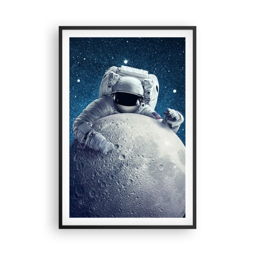 Plakat i sort ramme - Kosmisk spøgefugl - 61x91 cm
