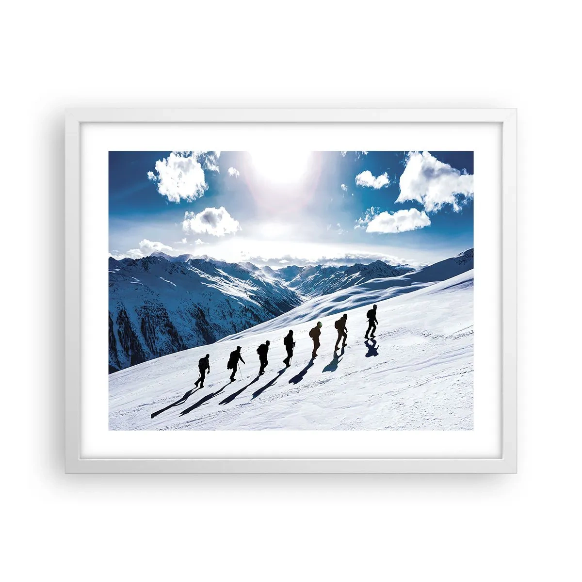 Plakat i hvid ramme - Det vindende hold - 50x40 cm