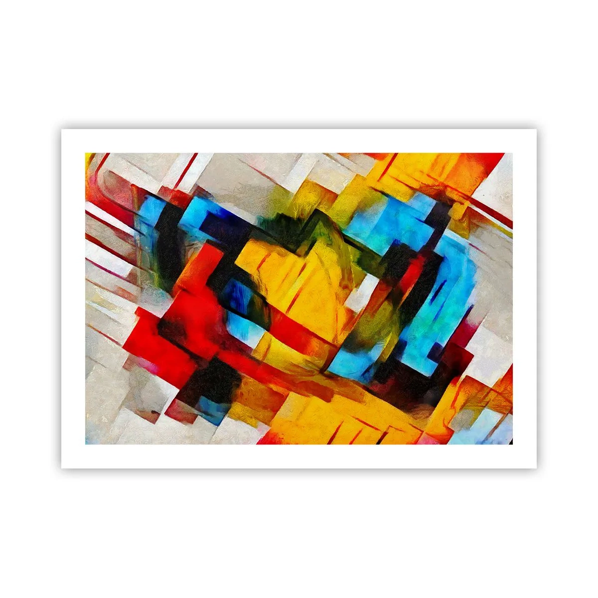 Plakat - Flerfarvet lagdeling - 70x50 cm