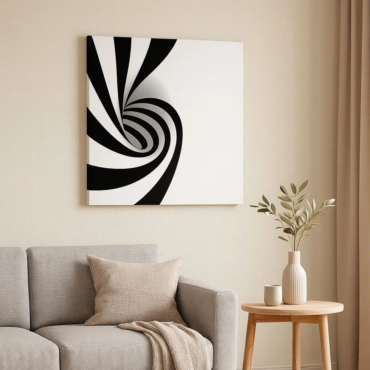 Lærredstryk - Billede på lærred - Og alligevel snurrer den - 30x30 cm