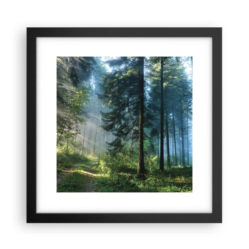 Plakat i sort ramme - Strålende om morgenen - 30x30 cm