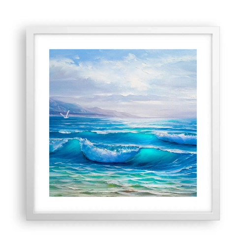 Plakat i hvid ramme - Giver trøst - 40x40 cm