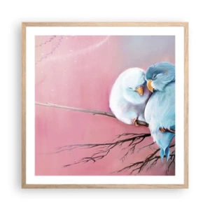 Plakat i ramme af lyst egetræ - Hvad er der at tilføje?.... - 60x60 cm