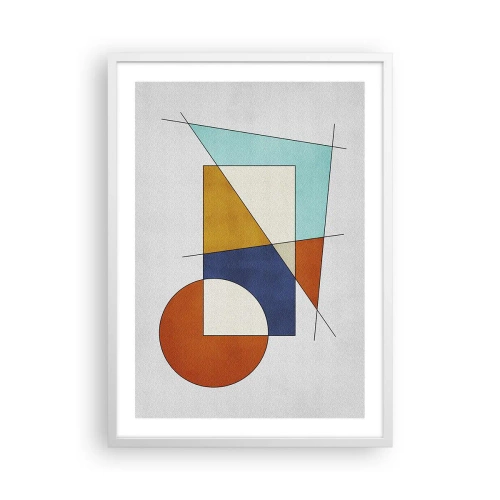 Plakat i hvid ramme - Abstraktion: modernistisk leg - 50x70 cm