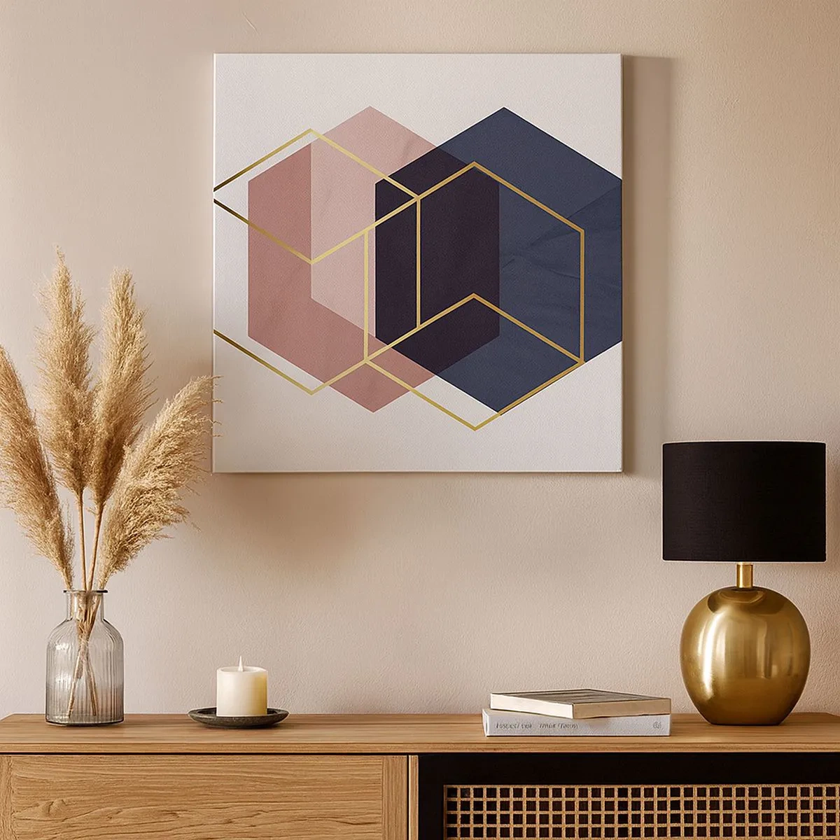 Lærredstryk - Billede på lærred - Styrken ved enkelhed - 30x30 cm