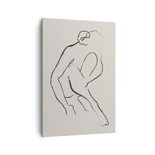 Lærredstryk - Billede på lærred - Intim skitse - 70x100 cm