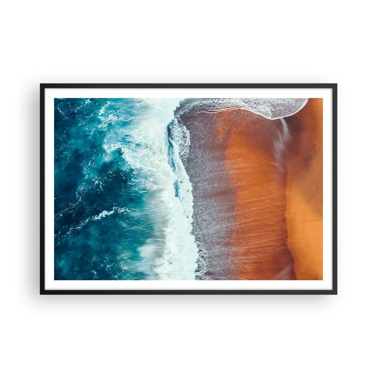 Plakat i sort ramme - Et strejf af havet - 100x70 cm