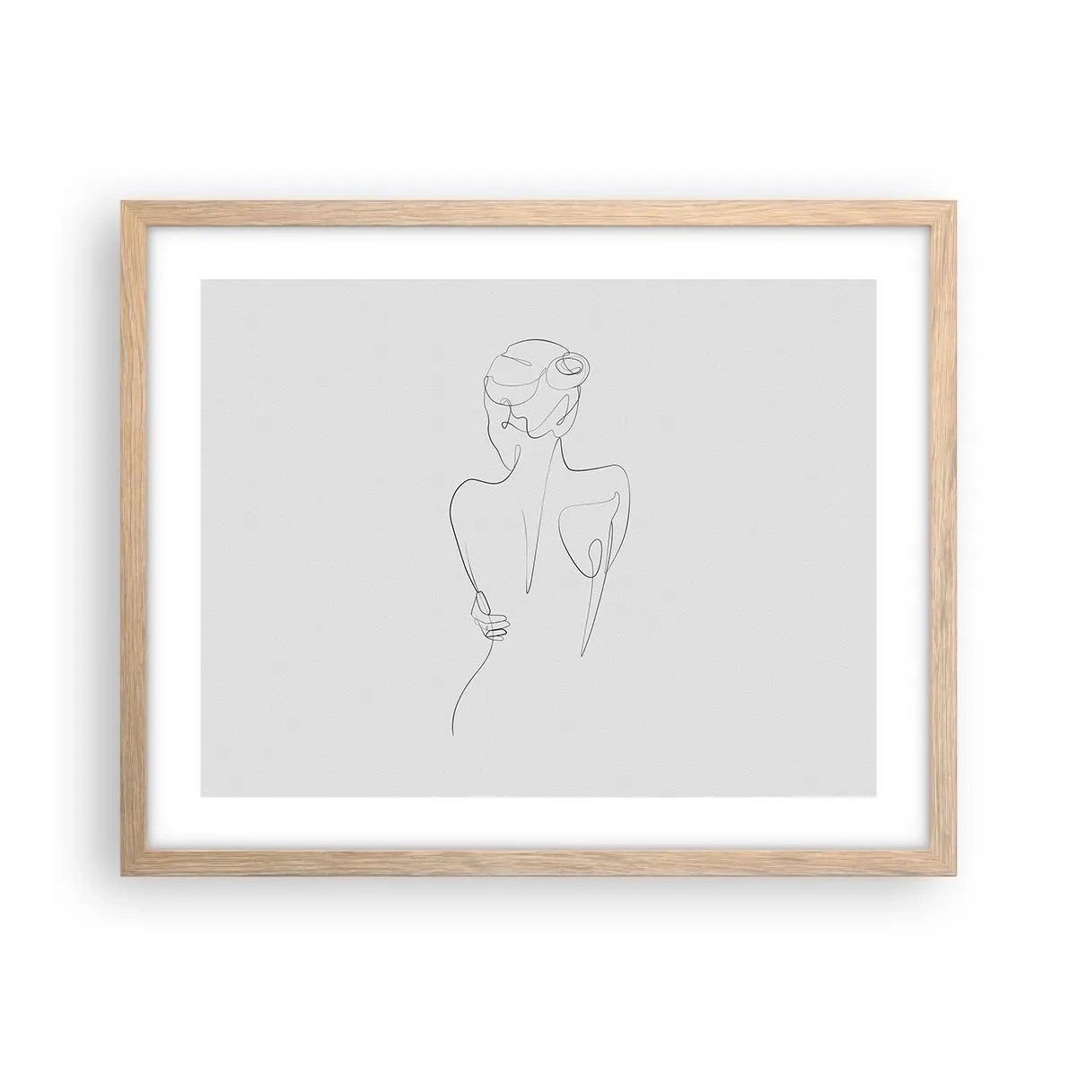 Plakat i ramme af lyst egetræ - Kroppens musik - 50x40 cm