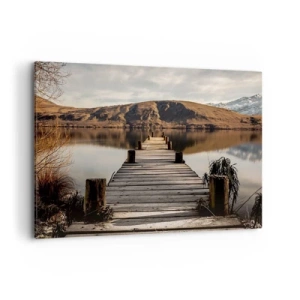 Lærredstryk - Billede på lærred - Et landskab i stilhed - 100x70 cm