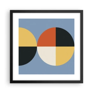 Plakat i sort ramme - Se og tæl - 40x40 cm