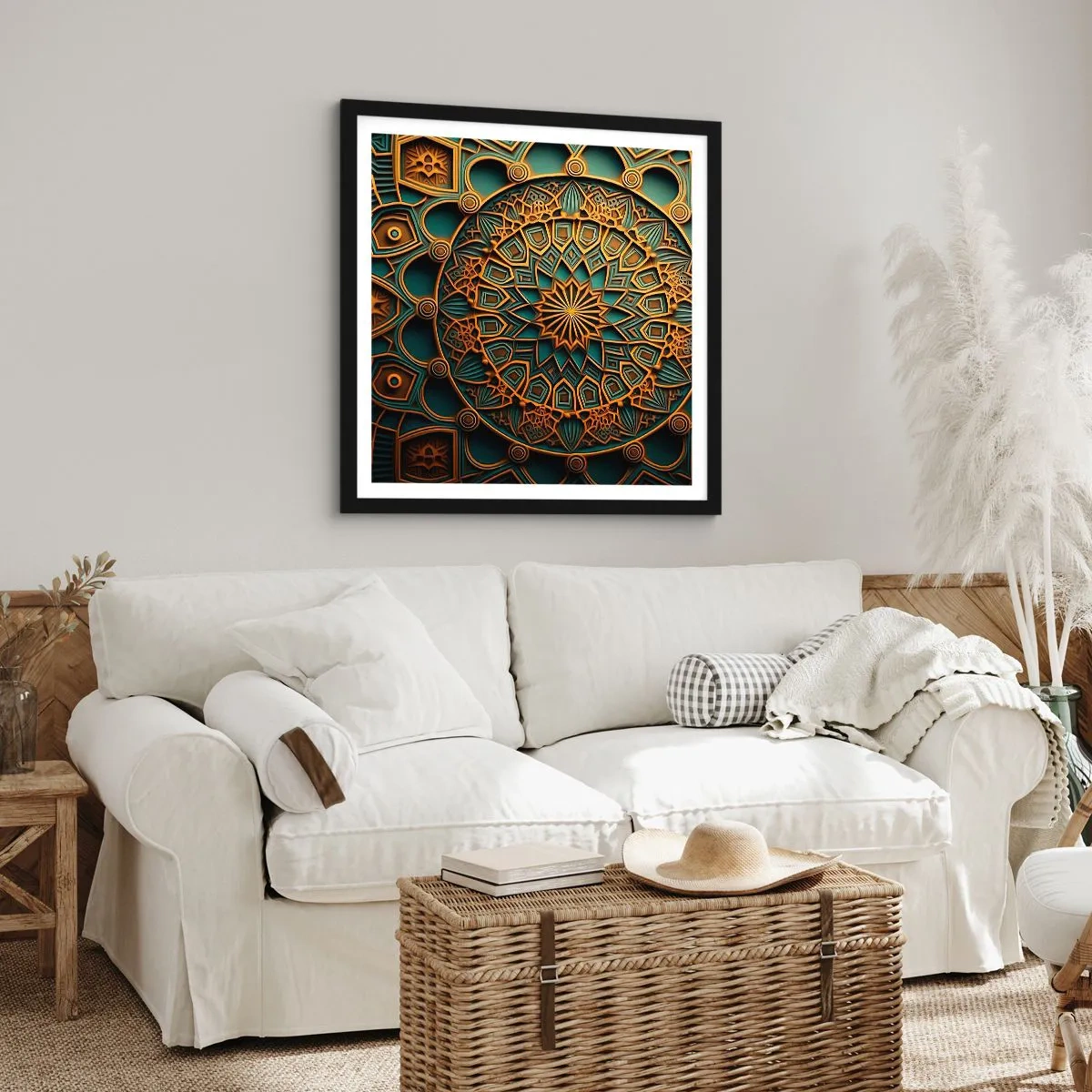 Plakat i sort ramme - I et arabisk klima - 50x50 cm