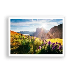 Plakat i hvid ramme - Urternes hemmelige liv - 100x70 cm